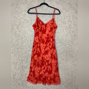 Red Floral Slip Dress